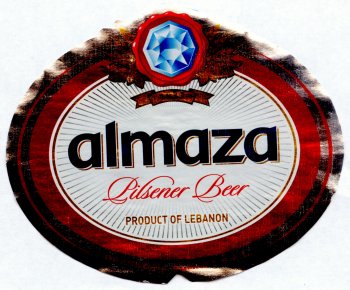 almaza beer label