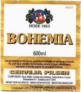 bohemia beer label