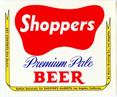 shoppers beer label