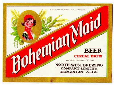 bohemian maid beer label