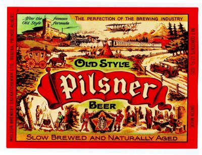 old style beer label