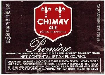 chimay beer label
