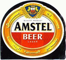 amstel beer label