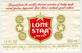 lonestar beer label