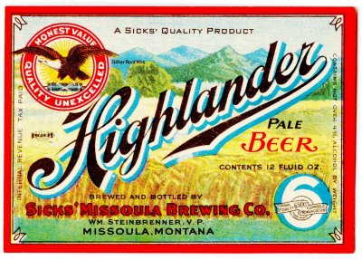 highlander beer label