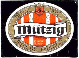 mutzig beer label