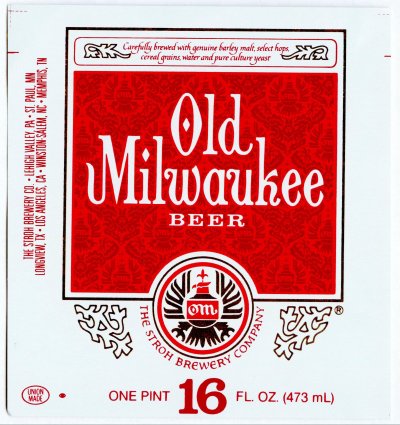 old milwaukee beer label