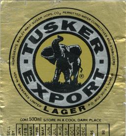 Tusker Export Beer Label