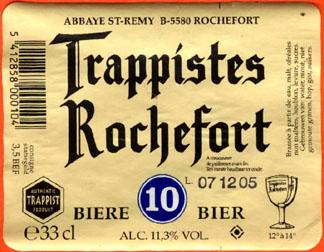 Trappistes Rochefort Beer Label