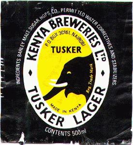 tusker lager label