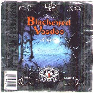 blackened voodoo beer label