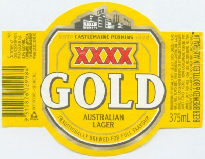 XXXX Beer Label